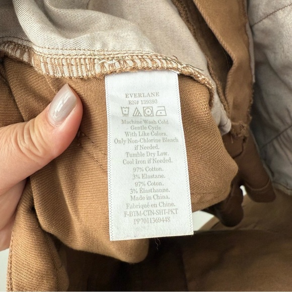 Everlane Utility Short Carob Brown Organic Cotton Twill Sz 2 / 27 - Picture 8 of 13